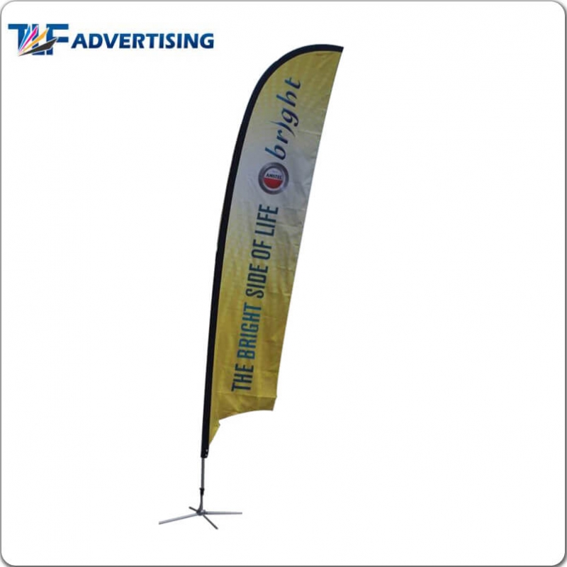 2.4m Feather Flag Kit Banner for Exhibition Advertising or Outdoor Display Signs 